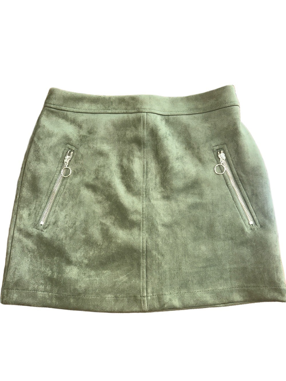 Forever 21 Green Suede Skirt: Size Medium